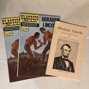 2 Classic Illustrated 142 Abraham Lincoln Comic Book